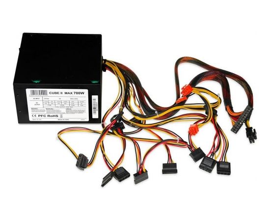 Ibox POWER SUPPLY I-BOX CUBE II ATX 700W 12 CM FAN BLACK EDITION Datoru barošanas bloki