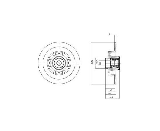 Delphi Bremžu disks BG9028RSC