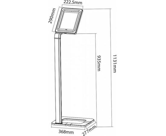 Techly Uniwersal floor stand for iPad and tablets 9.7''-10.1'' with key lock