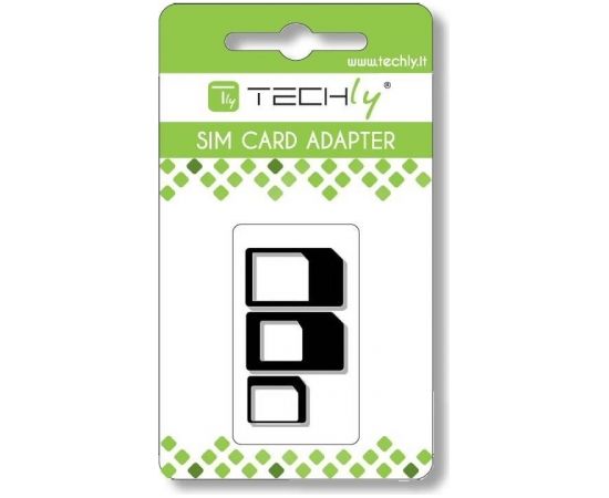 Techly SIM card adapter, SIM, nano-SIM, Micro-SIM