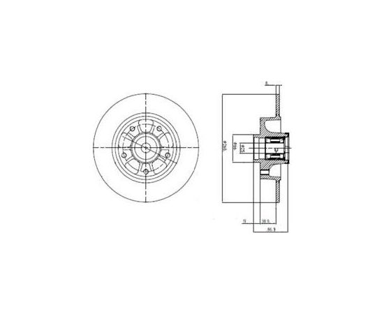 Delphi Bremžu disks BG9112RS