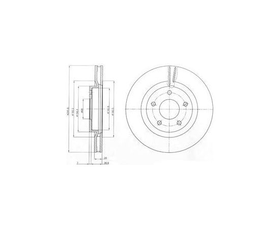 Delphi Bremžu disks BG4109C