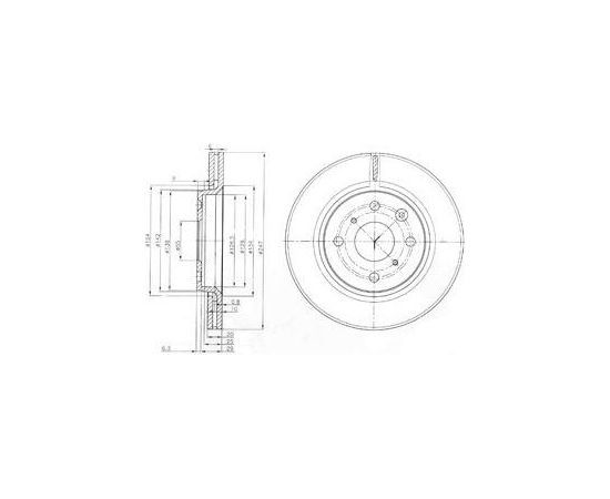 Delphi Bremžu disks BG3976C