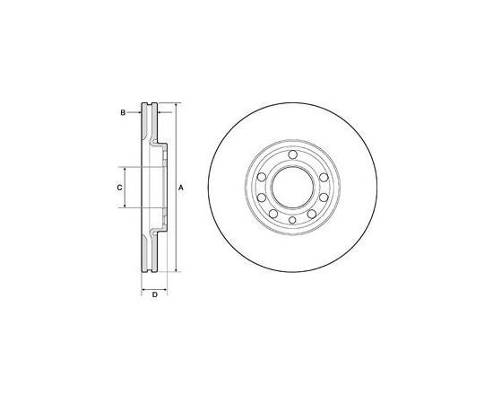 Delphi Bremžu disks BG3713C