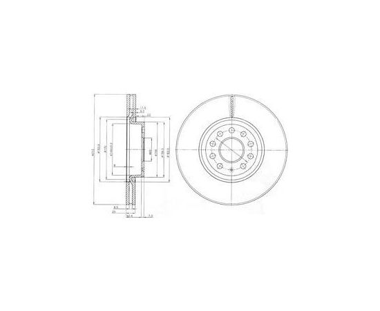 Delphi Bremžu disks BG3953C