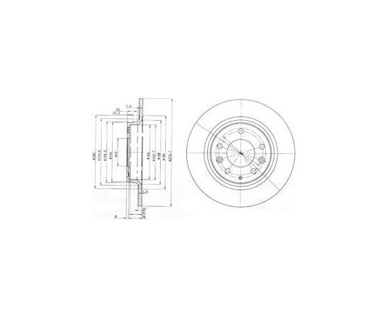 Delphi Bremžu disks BG3875C