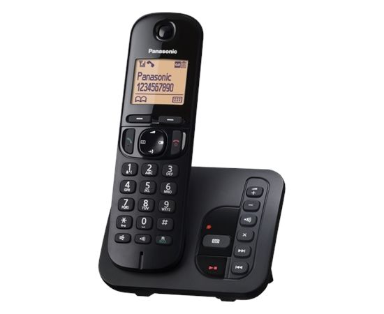 Panasonic Cordless KX-TGC220FXB Black, Built-in display, Speakerphone, Caller ID, Phonebook capacity 50 entries