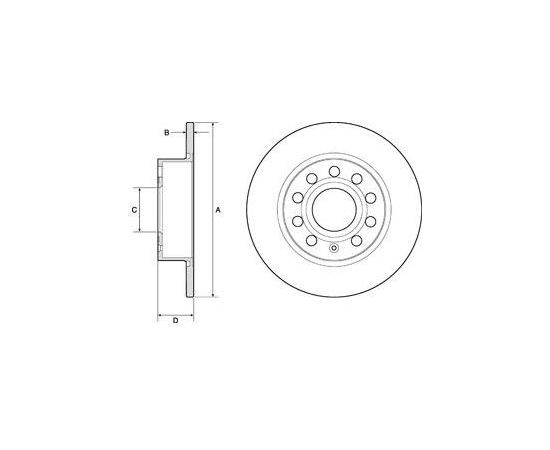 Delphi Bremžu disks BG3834C