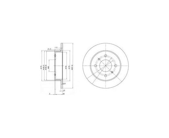 Delphi Bremžu disks BG2633