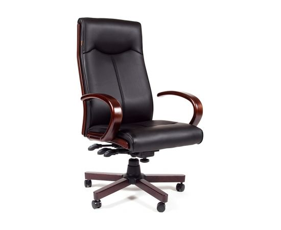 Biroja krēsls CHAIRMAN 411 melna ECO ādas imitācija