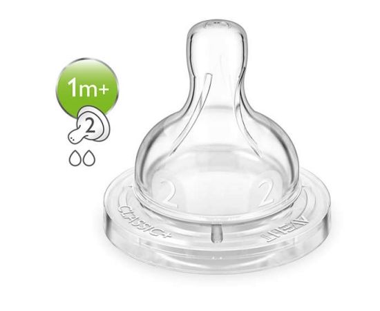 Philips AVENT SCF 632/27 Barošanas pudeļu silikona knupīši 1M+, (2gab)