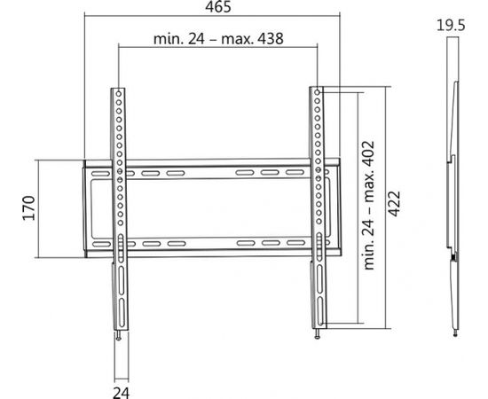 LOGILINK - TV Sienas stiprinājums , fix, 32-55'', max. 35 kg