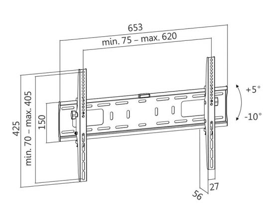 LOGILINK - TV Sienas stiprinājums , max. 50 kg