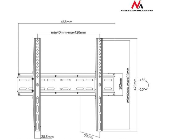 Maclean MC-748 Wallbracket for TV or monitor 32-55 ''