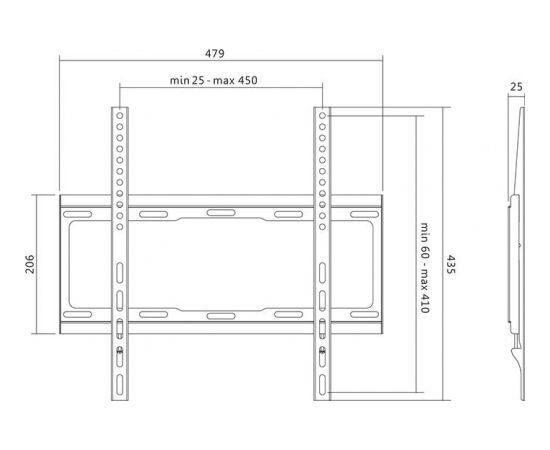 LOGILINK -  TV Sienas stiprinājums , fix, 32-55'', max. 40 kg