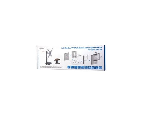 LOGILINK - TV Sienas stiprinājums , tilt -10°/+3°, swivel -70°/70°, 32-55'', max. 30 kg