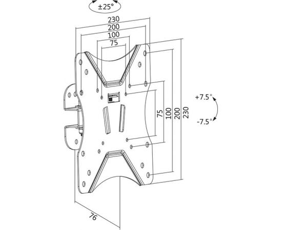 LOGILINK -  TV Sienas stiprinājums , tilt, swivel