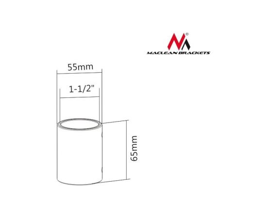 Maclean MC-709 Pipe Connecting Member Of The TV Mount 50kg PROFI MARKET SYSTEM