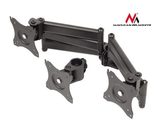 Maclean MC-691 Triple Desk Mount Monitor Arm 360 ° Adjustable Bracket 13-27 Inch