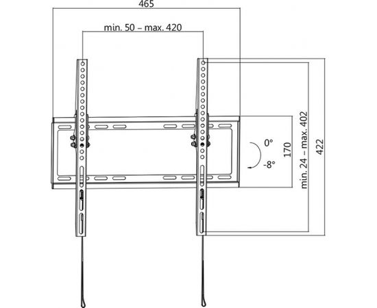 LOGILINK BP0010 TV Sienas stiprinājums , 32-55'', max. 35 kg