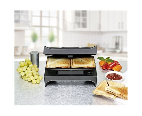 Rommelsbacher Multifunctional toaster and grill SWG 700 Black/ stainless steel, 700 W, Number of plates 3, Number of sandwiches 4
