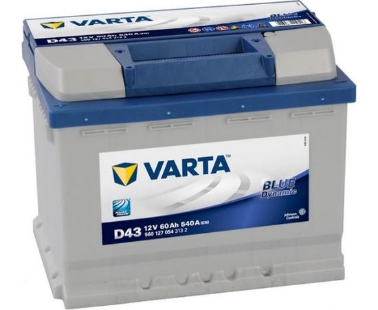Varta Startera akumulatoru baterija D43 60Ah 540A (EN) 242x175x190 +/-  560127054 BLUE