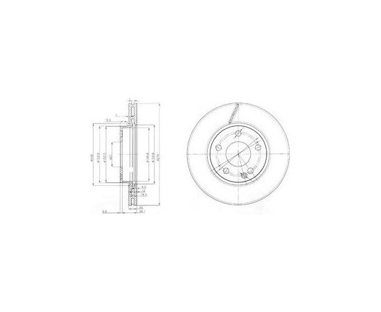 Delphi Bremžu disks BG3845