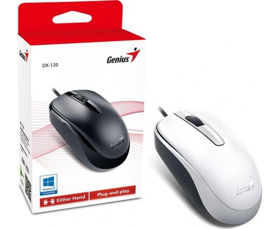 Genius optical wired mouse DX-120, White