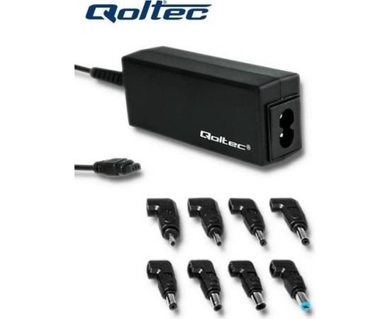 Qoltec 51527 Universāls 45W (Max 2.37A) AC Automātisks Portatīvā datora lādētājs ar 8 konektoriem