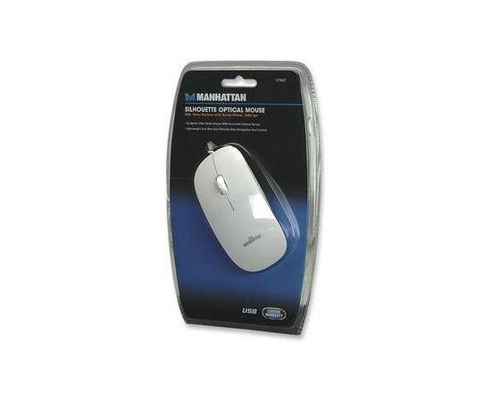 Manhattan Optical Mini Mouse Silhouette USB 1000dpi White