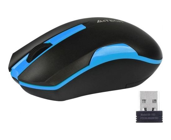 A4-tech Mouse A4TECH V-TRACK G3-200N-1 Black+Blue WRLS