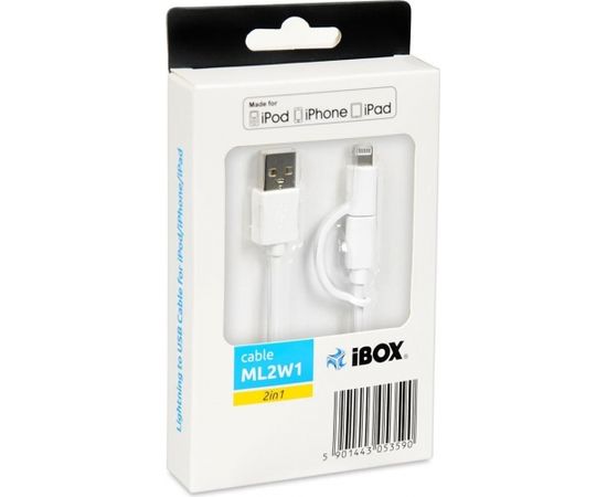 Ibox I-BOX IKUML2W1 2in1 MicroUSB/Lightning MFi cable
