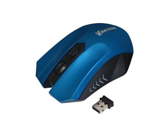 VAKOSS Wireless optical mouse TM-658UB 4D, 800/1200/1600DPI, 2.4GHz, blue