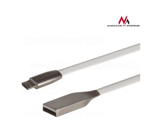 Maclean MCTV-833W Cable USB AM micro flat tangle-free 1m white