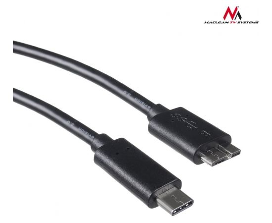 Maclean MCTV-845 USB 3.0 Micro B cable - Type C 1m symmetrical plug
