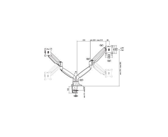 LOGILINK - Dual alumium monitor desk mount,13-27'', max. 9 kg