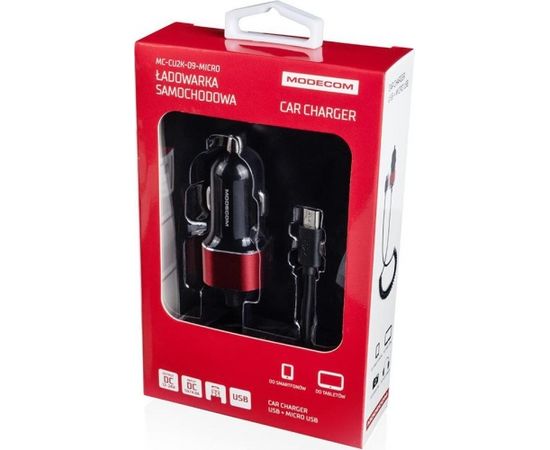 MODECOM  MC-CU2K-09-MICRO  Car Charger USB + Micro USB