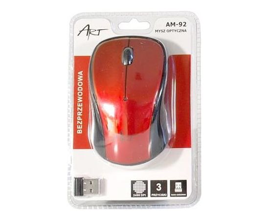 ART mouse wireless-optical USB AM-92E red