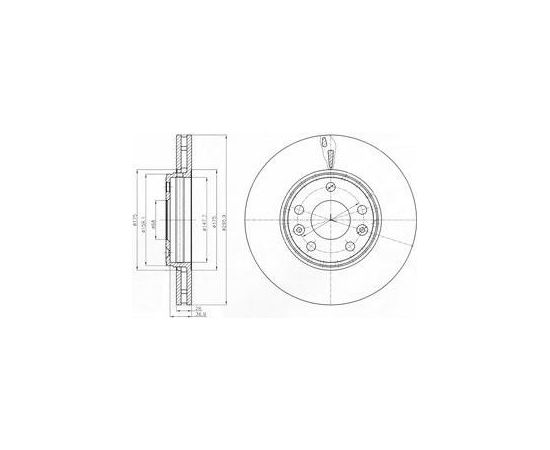 Delphi Bremžu disks BG4264