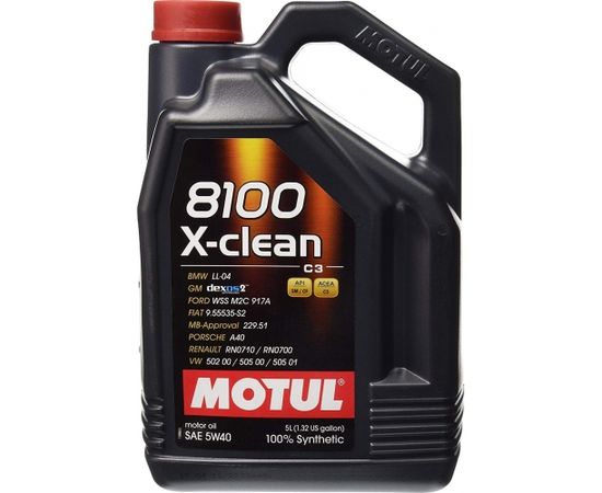 Motora eļļa 5W40 MOTUL 8100 X-CLEAN 5L