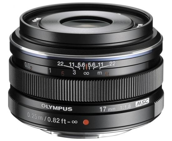 Olympus M.Zuiko Digital 17мм f/1.8 объектив, чёрный