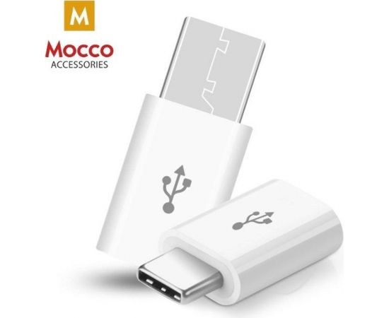 Mocco Universāls Adapteris Micro USB uz Type-C USB Savienojums Balts