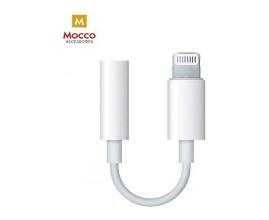 Mocco MMX62ZM/A (A1749) 3.5 mm uz Lightning Audio Adapteris priekš Apple iPhone 7 / 8 / 7 Plus / 8 Plus / X / XS / XR / XS MAX / Balts (Analogs)