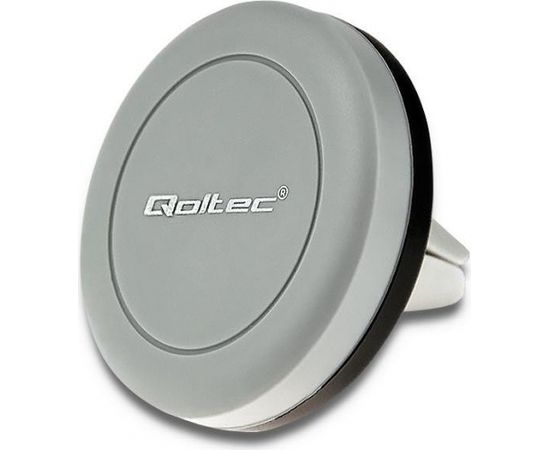 Qoltec MINI Car holder | magnetic | on a ventilation grid | Black