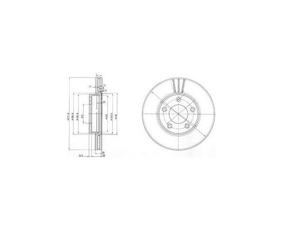 Delphi Bremžu disks BG3927