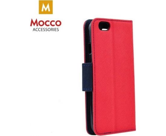 Mocco Fancy Book Case Grāmatveida Maks Telefonam Apple iPhone XS / X Sarkans - Zils