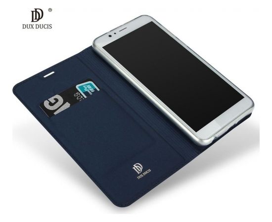 Dux Ducis Premium Magnet Case Grāmatveida Maks Telefonam Samsung A920 Galaxy A9 (2018)  Zils