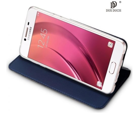 Dux Ducis Premium Magnet Case Grāmatveida Maks Telefonam Samsung A920 Galaxy A9 (2018)  Zils