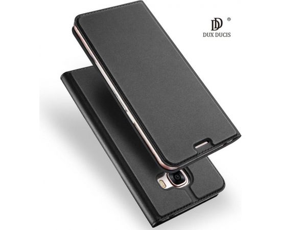 Dux Ducis Premium Magnet Case Grāmatveida Maks Telefonam Huawei Honor 7A Pelēks