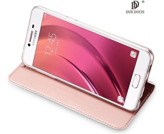 Dux Ducis Premium Magnet Case Grāmatveida Maks Telefonam Samsung J250 Galaxy J2 Pro (2018) / Galaxy Grand Prime Pro Rozā